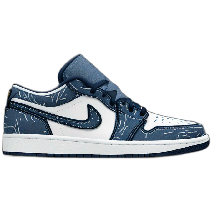 sashiko denim jordan 1 low emoji