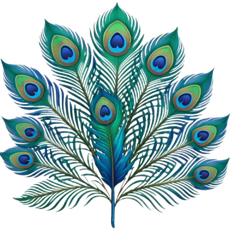 Peacock single feather emoji