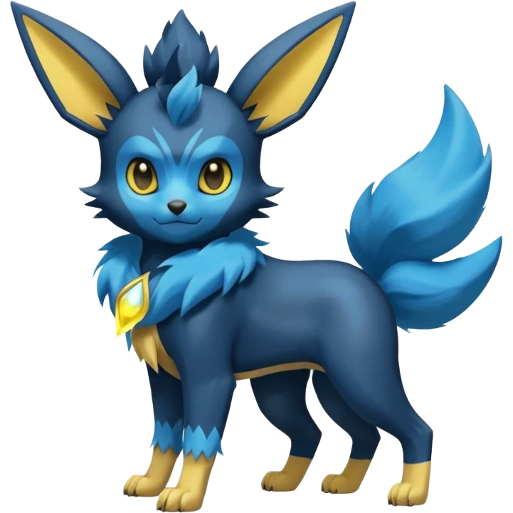 Eevee-Luxray-Luxio-fusion-hybrid-animal-Fakémon-Pokémon-creature emoji