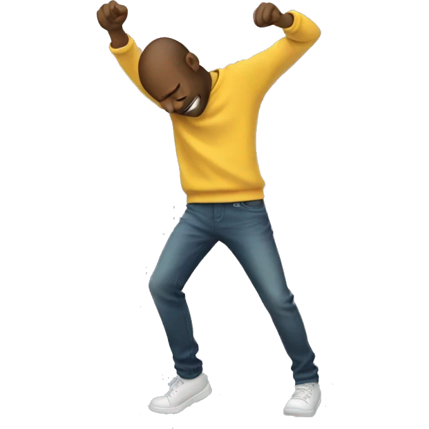 a person dabbing emoji