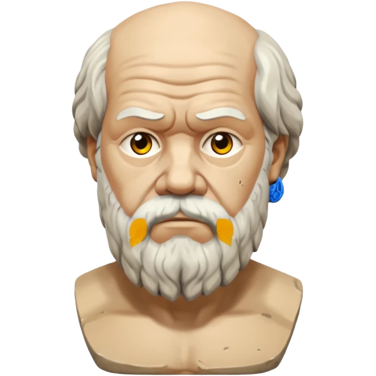 Sokrates greek Statue sad  emoji