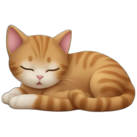 A baby cat that sleeps by the fireplace emoji