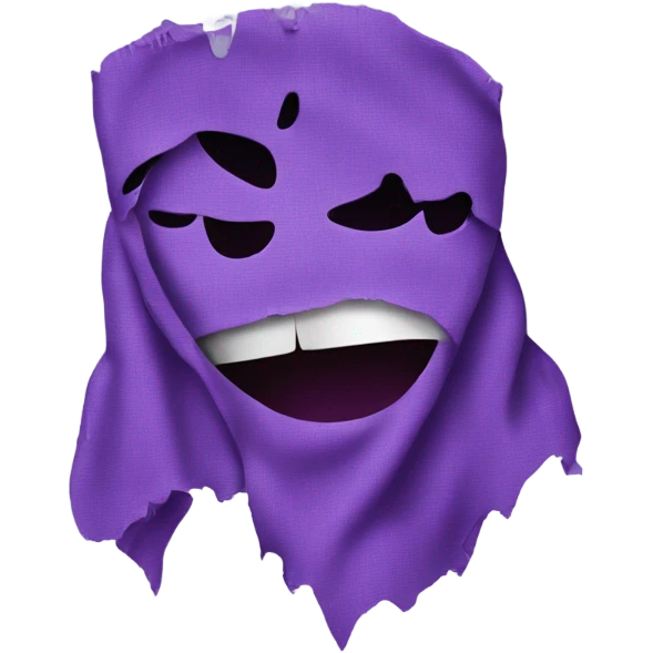 purple ripped cloth emoji