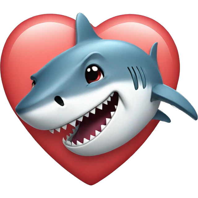 heart whit shark emoji