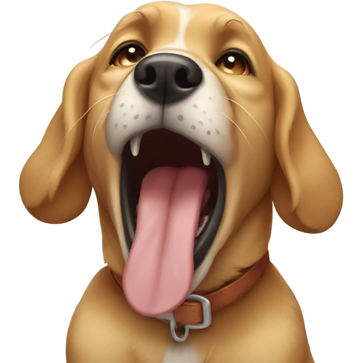 Dog yawning emoji