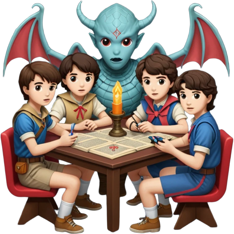 D&D + stranger things emoji