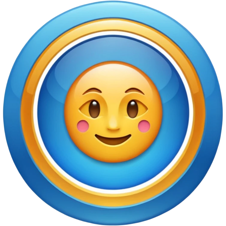 Logo certification de couleur bleu  emoji
