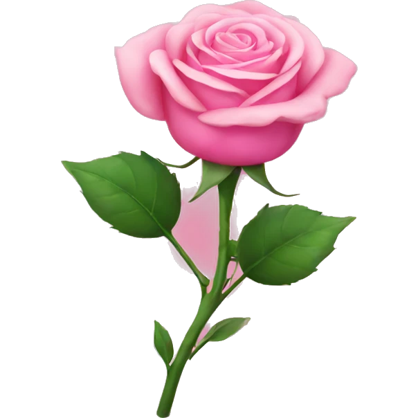Pink cute rose  emoji