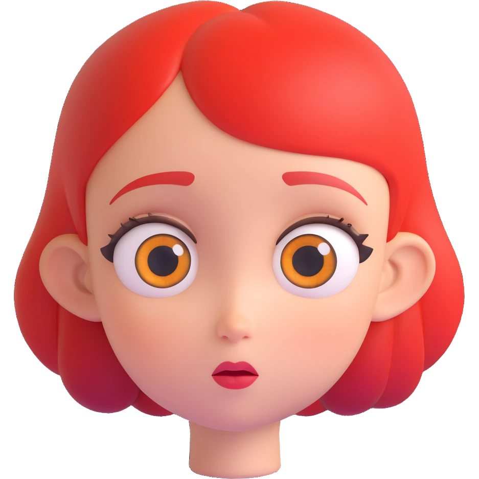 重新制作，女孩的眼睛要大而明亮，像漫画人物 emoji