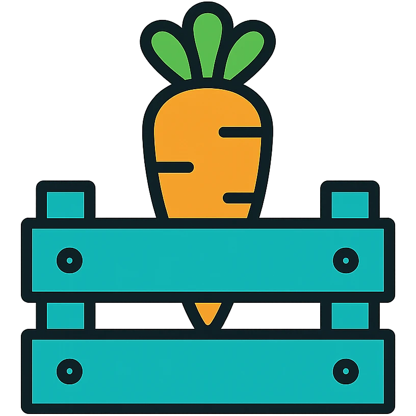a box with a vegetable, clean icon style emoji