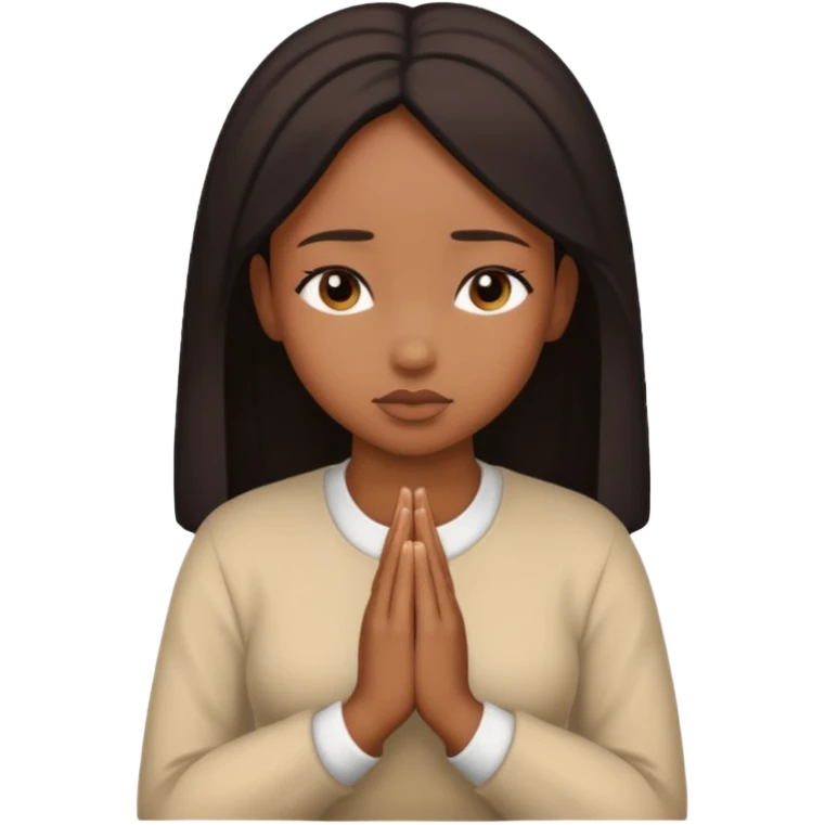 Black women praying emoji