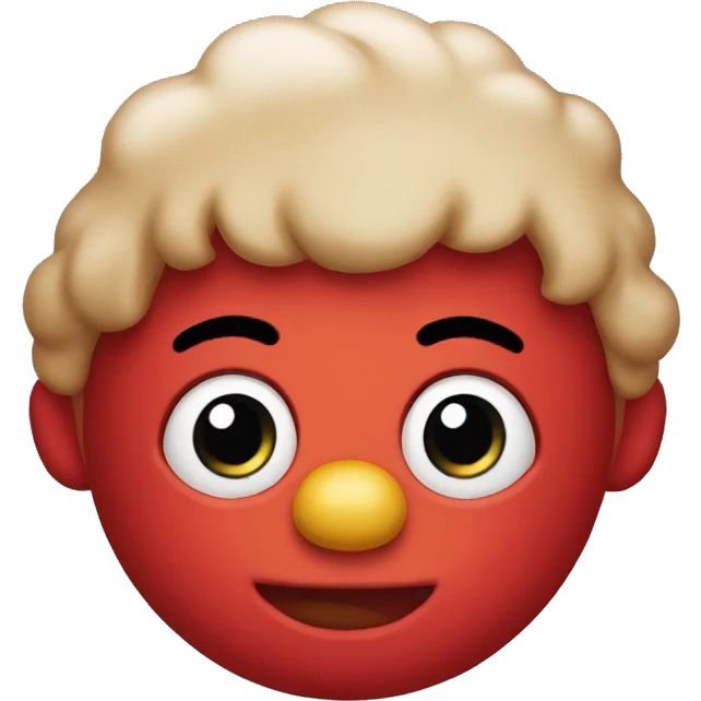 Cute baby Elmo head emoji