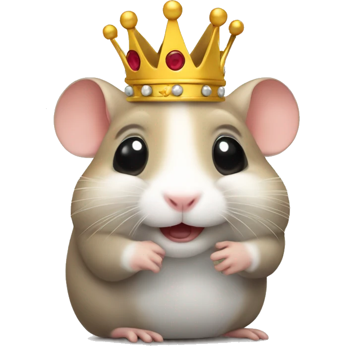 hamster in crown calls on the phone emoji