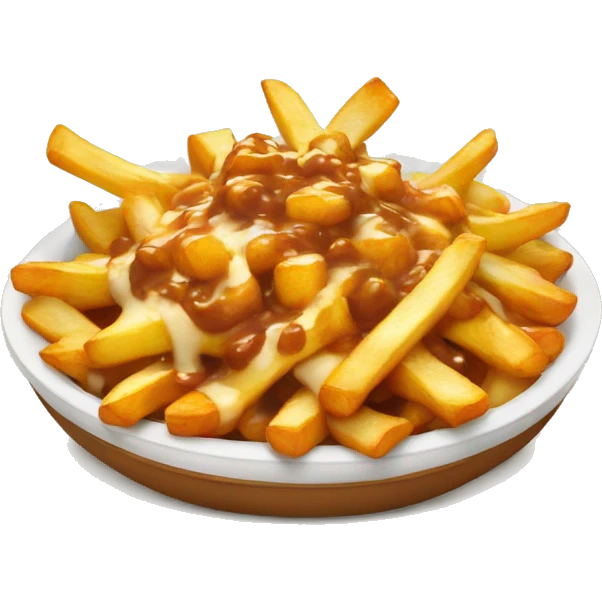 Poutine qui mange une poutine emoji