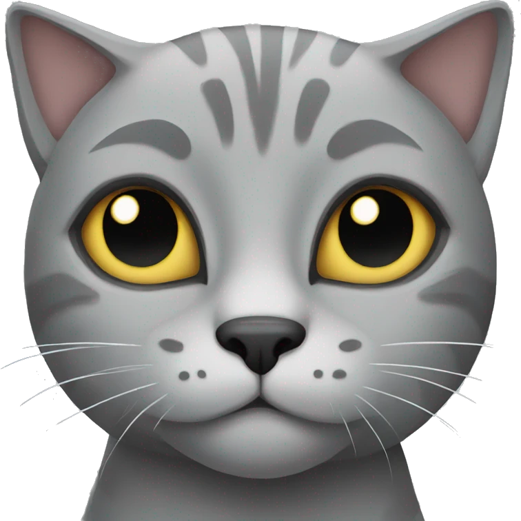 Grey cat emoji