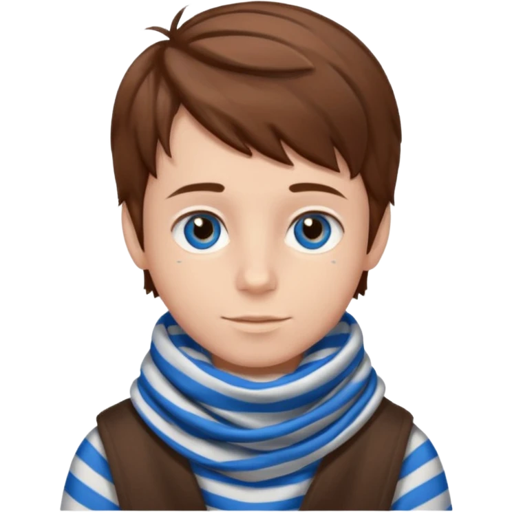 Boy with striped scarf emoji