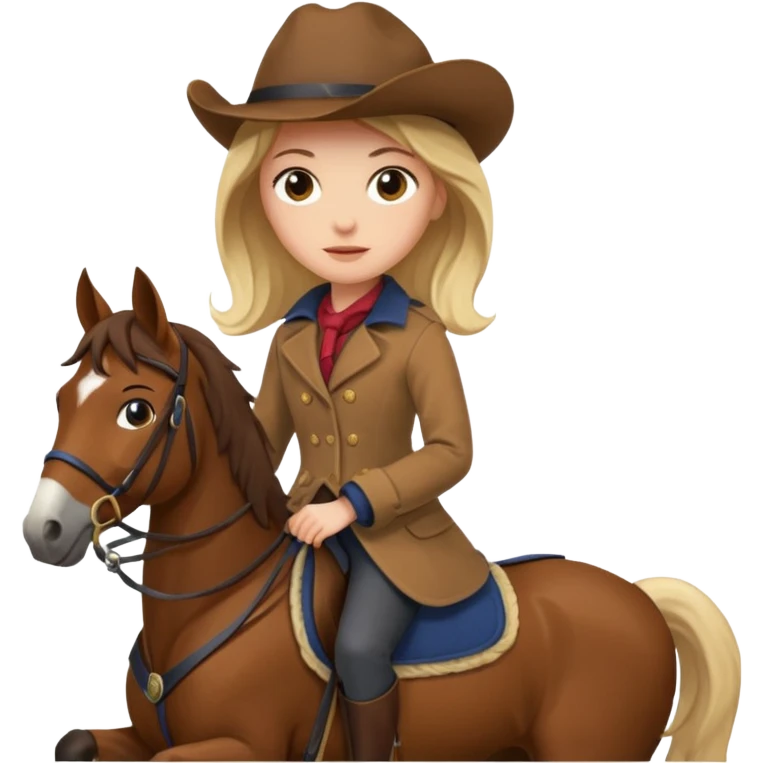 Zoey on a horse emoji