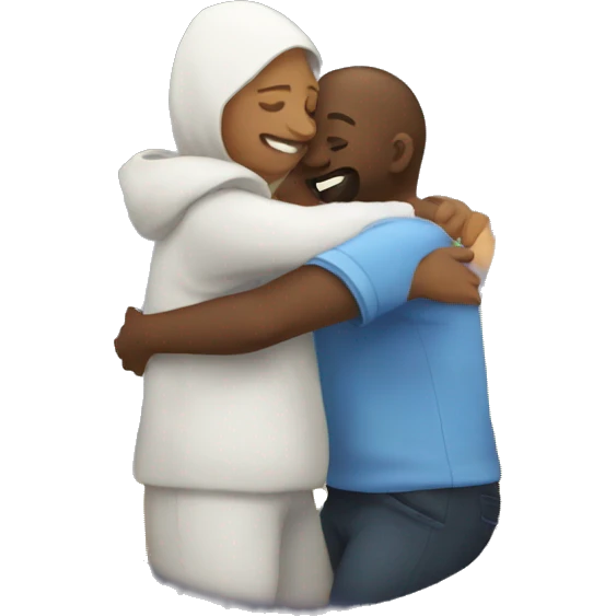 Hugs with moon  emoji