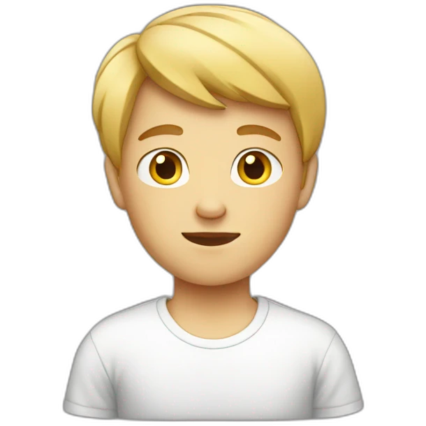 white boy wearing a t shirt emoji