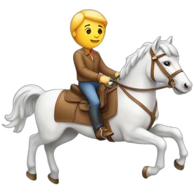 Un humain sur un cheval emoji