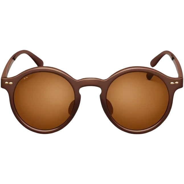A pair of round-framed sunglasses with brown lenses emoji