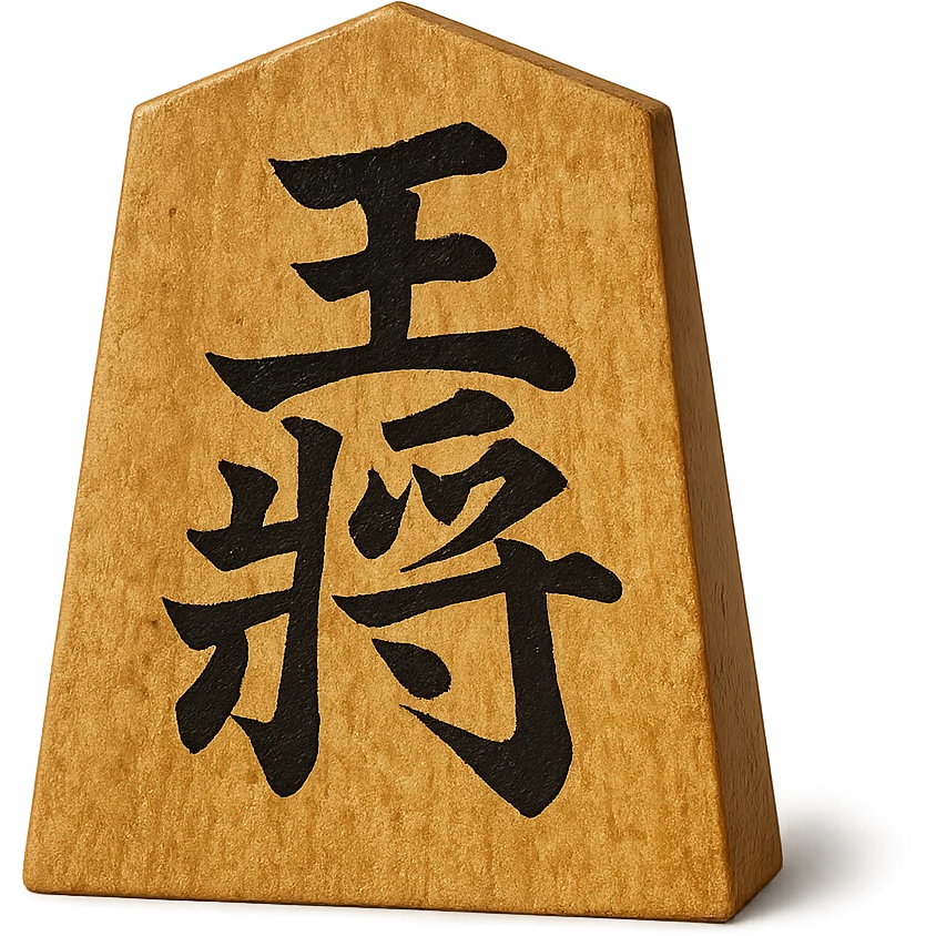 shogi piece with traditional atmosphere emoji