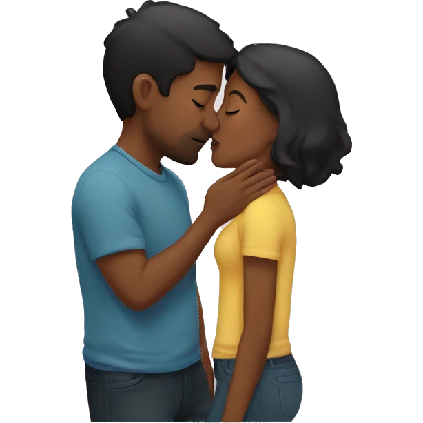 Couple kissing emoji