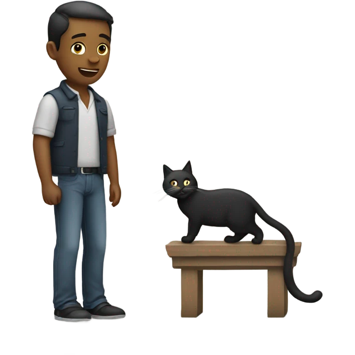Man with cat  emoji