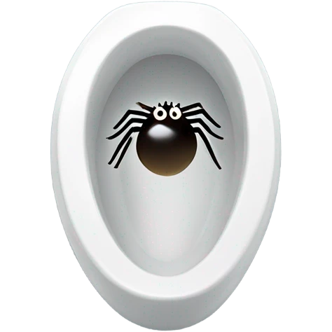 spider crawling out of a toliot emoji