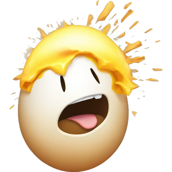 Exploding egg emoji