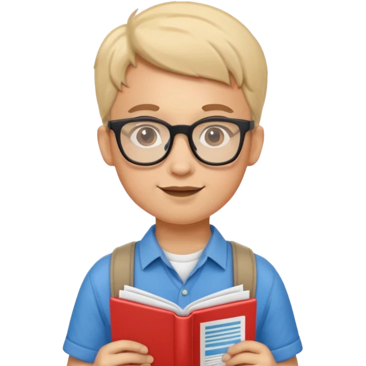 nerd kid museum tourist emoji