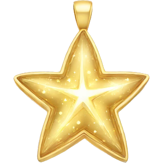 golden Twinkling star-shaped pendant emoji