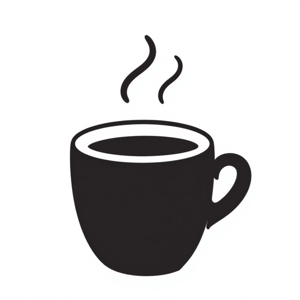 Coffee cup with steam emoji