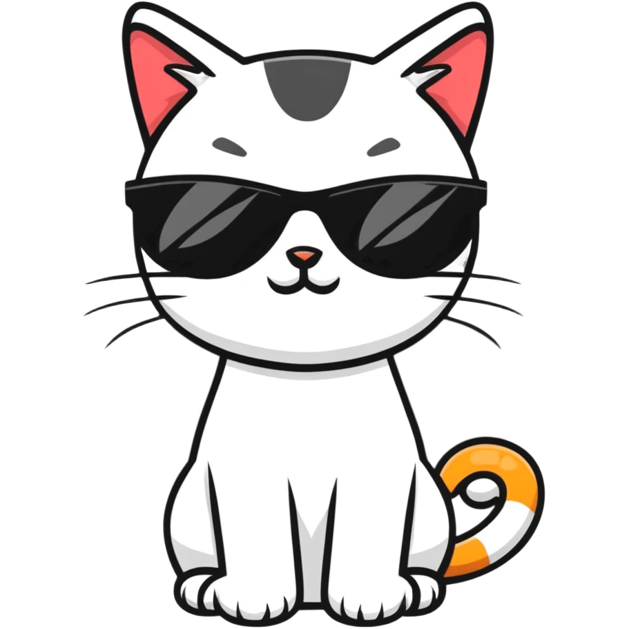 Cat with sunglasses emoji