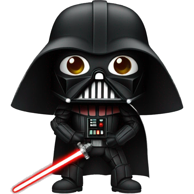Dark Vador avec son sabre laser rouge e emoji