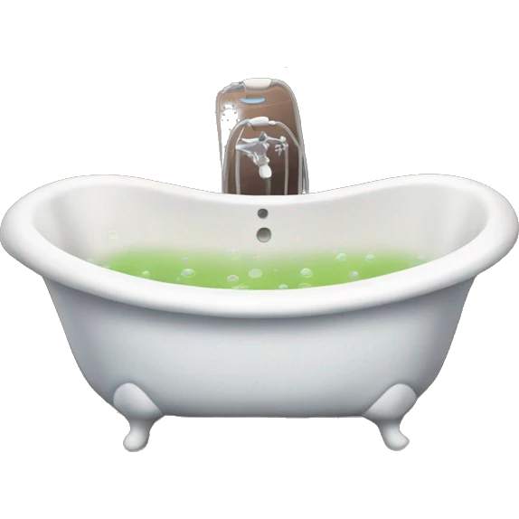 Porcelain bathtub with bubbles emoji