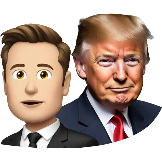 elon musk and donald trump together  emoji