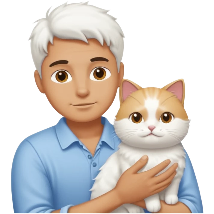 Man washing a cat emoji