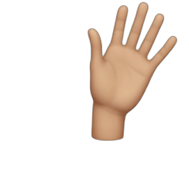 Hand without heart finger emoji