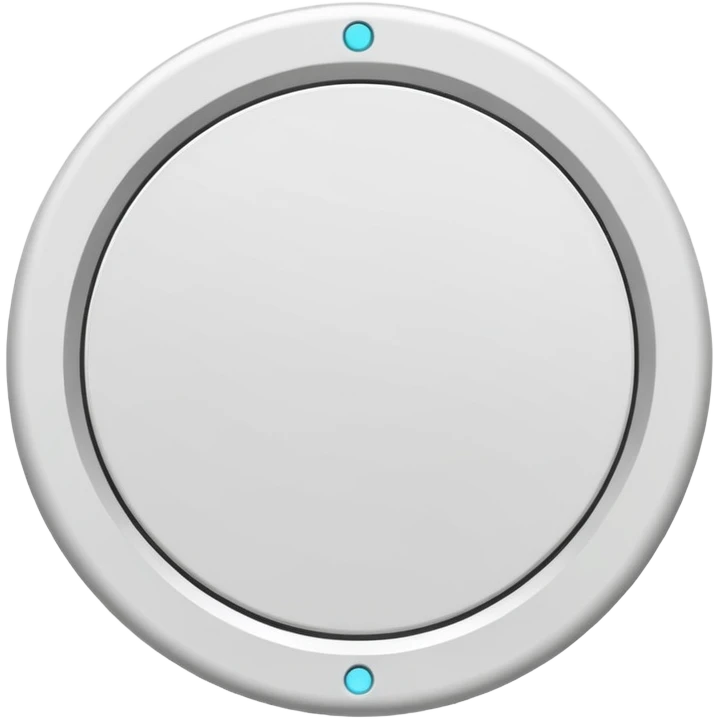 single white circular tablet minimal design no markings emoji