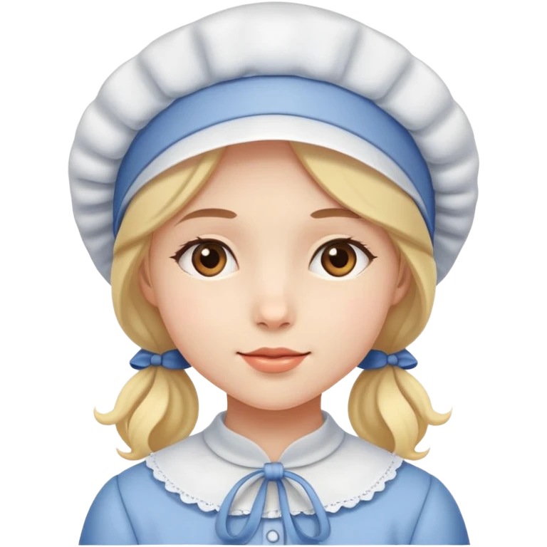 girl wearing bonnet emoji