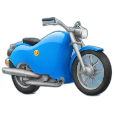 motorcycle blue gas tank emoji