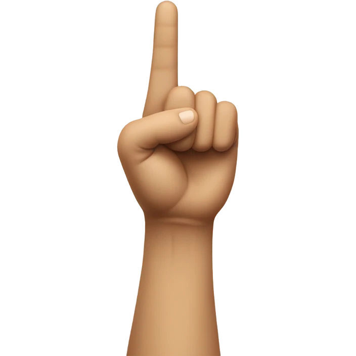 One hand up and index ☝️ will open  emoji