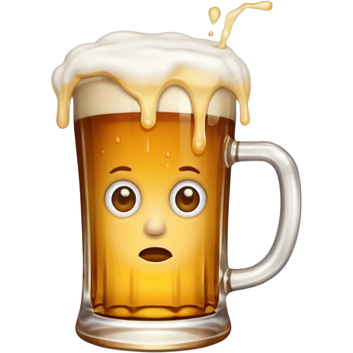 Broken beer glass spilled beer  emoji