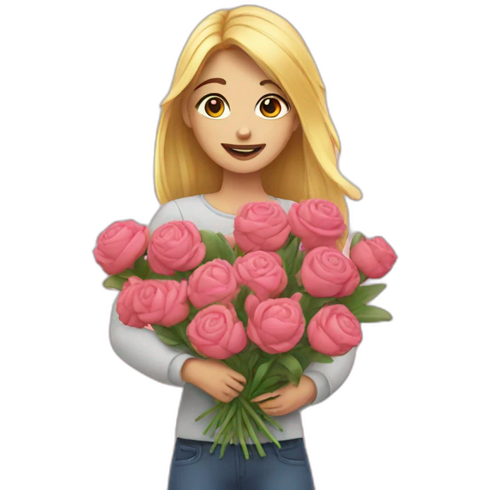 Girl wants flowers  emoji