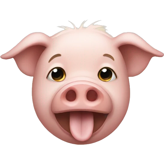 pig with monkey fac emoji