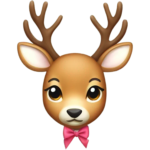 deer with bow emoji