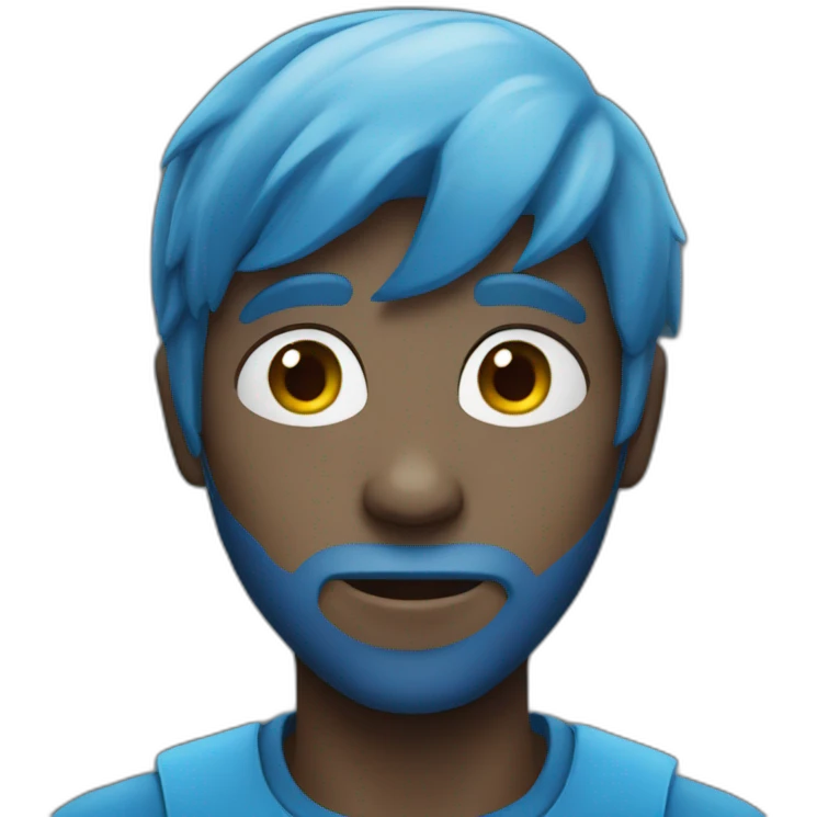 blue avatar face emoji