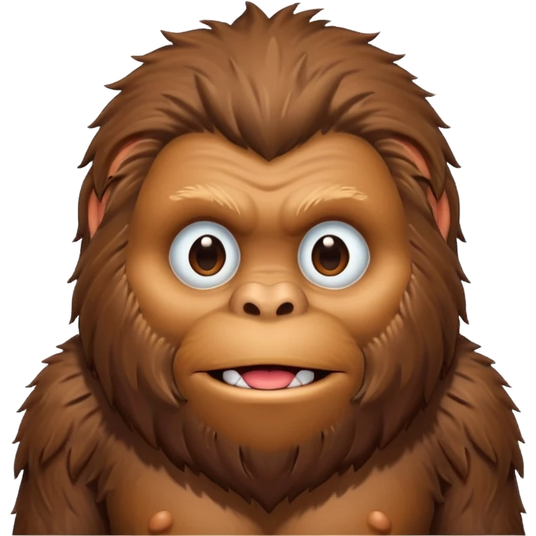cute bigfoot man, blushing emoji