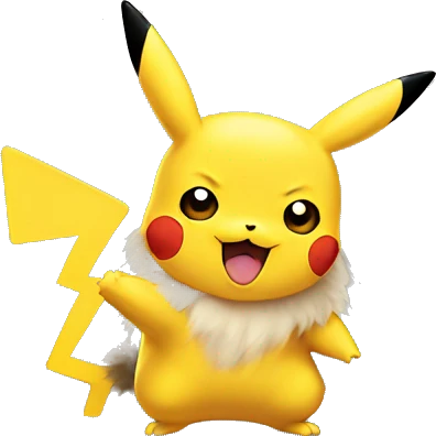 Pikachu avec un chat emoji